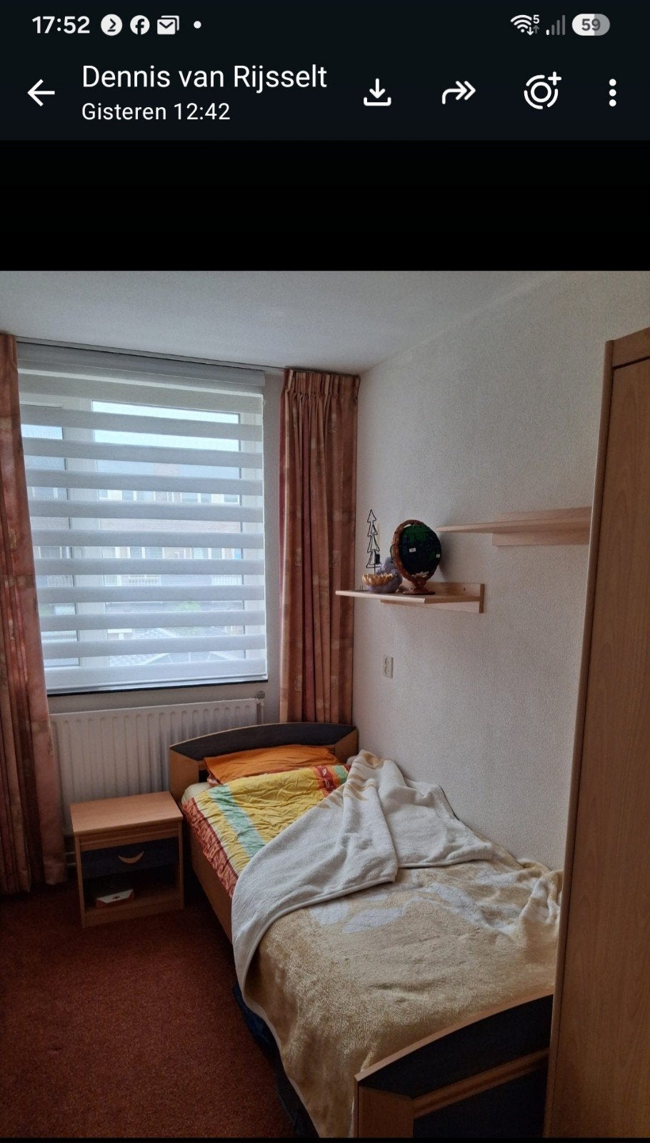 Tienerkamer, bed, kast, nachtkastje en 2 b.pl, Huis en Inrichting, Ophalen