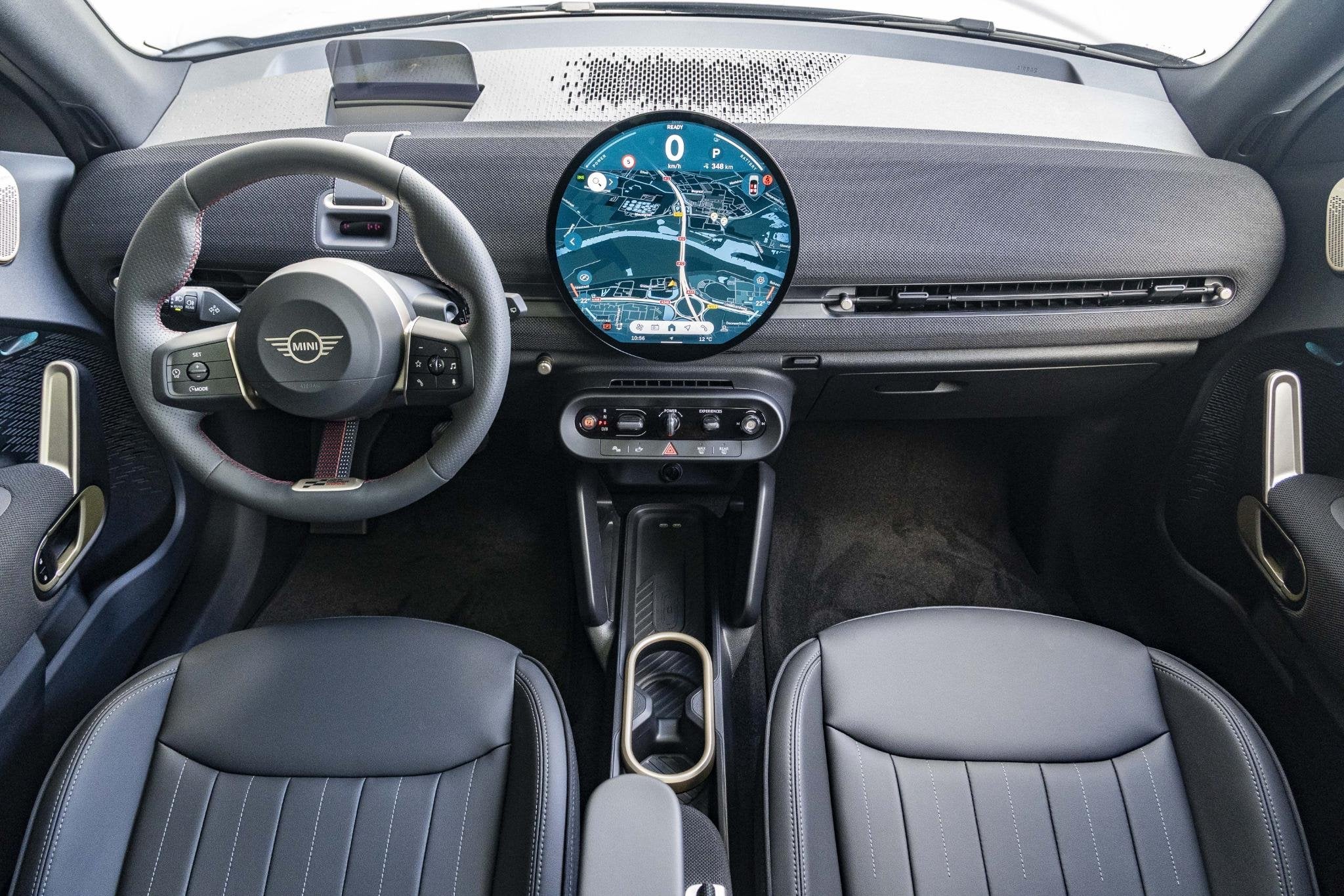 MINI Aceman SE | John Cooper Works Uitvoering + Pakket L, Auto's, Stof, Zwart, Blauw, 218 pk