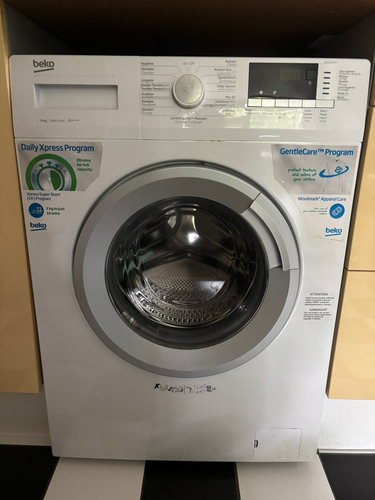 Beko wasmachine WCV6712BSC, 1200 tot 1600 toeren, 4 tot 6 kg, Energieklasse A of zuiniger, Ophalen of Verzenden