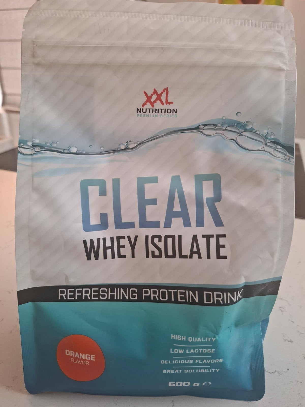 nieuw XXL Clear Whey Isolate Orange 500g - Oplosbaar Eiwitdr, Ophalen of Verzenden, Nieuw, Poeder of Drank