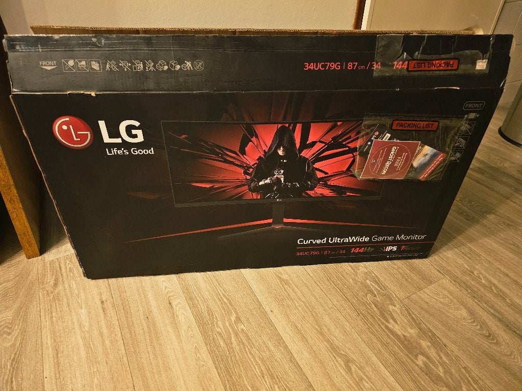 LG curved ultrawide Game monitor, Gebruikt, 101 t/m 150 Hz, Full HD, 34 inch