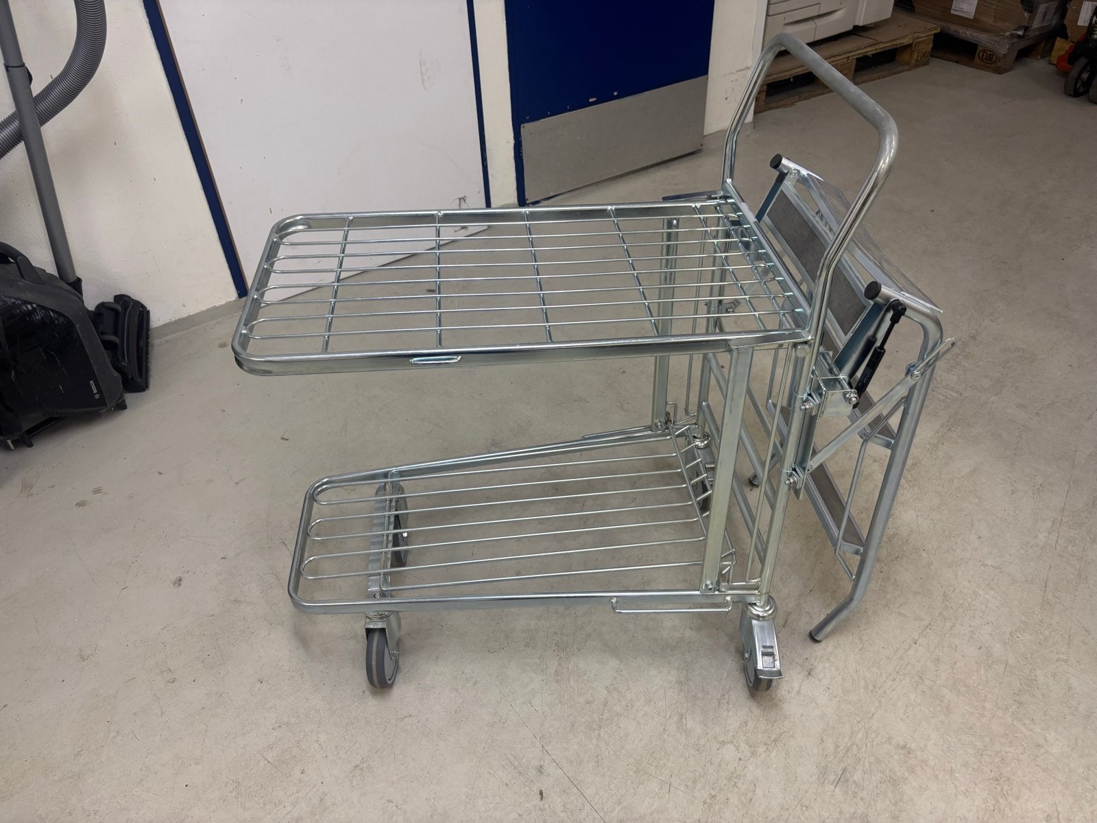 Metalen magazijnwagen met twee etages, Ophalen of Verzenden