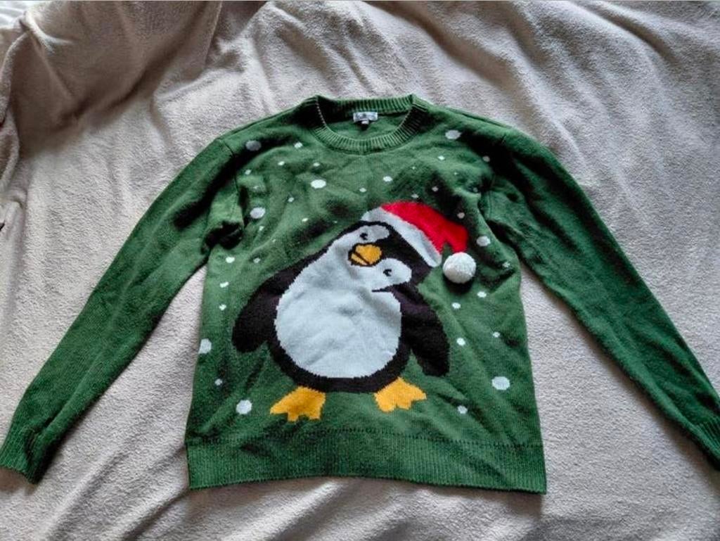 Up2Fashion Kerst Trui Penguin maat M Groen., Ophalen of Verzenden, Gedragen, Maat 38/40 (M), Groen