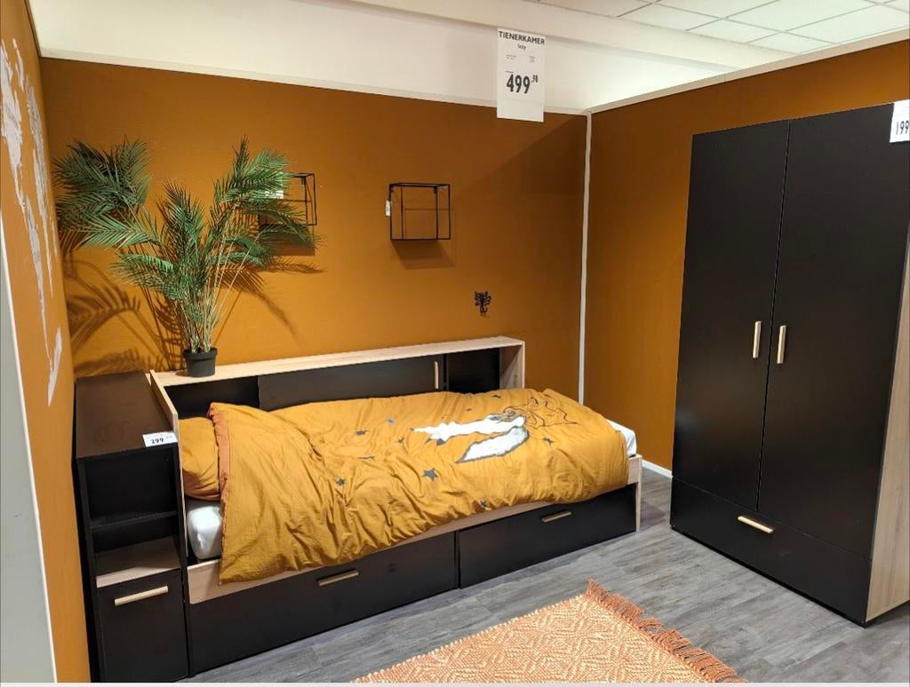 Complete Tienerkamer: Bed met Kast en Opbergruimte, Ophalen