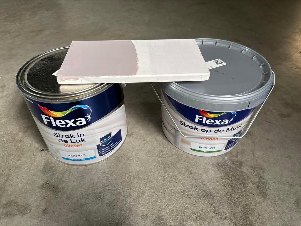 Verf Flexa Strak in de Lak en Strak op de Muur - Basis W05, Overige kleuren, Nieuw, Ophalen of Verzenden, Verf