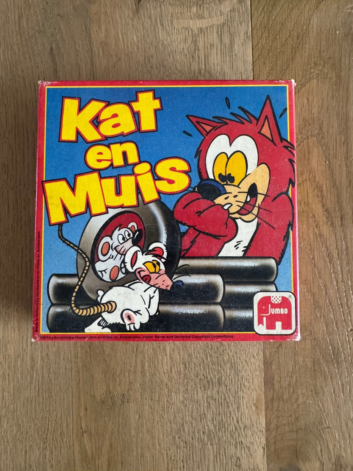 Jumbo Kat en Muis Bordspel - Vintage Gezelschapsspel, Een of twee spelers, Ophalen of Verzenden, Gebruikt