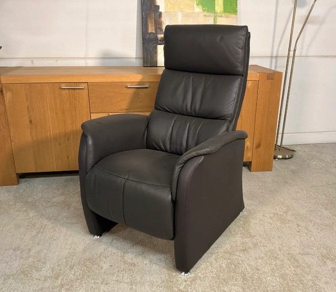 Schitterende volledig nieuwe electrische leren relaxfauteuil, Huis en Inrichting, Fauteuils, Ophalen, Nieuw, 75 tot 100 cm, Leer