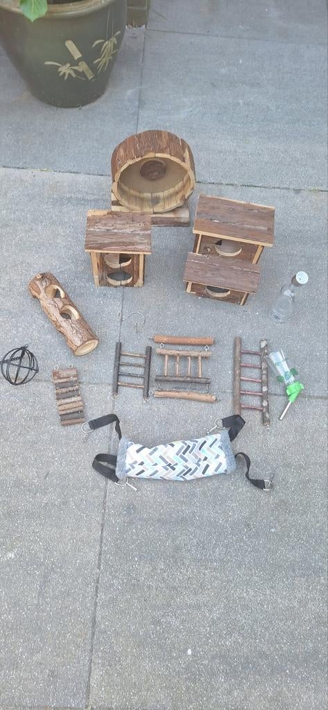 Hamster spullen in hout, Minder dan 60 cm, Kooi, Minder dan 75 cm, Ophalen of Verzenden