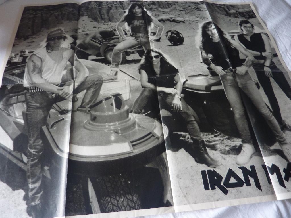 IRON MAIDEN -AHA GROTE POSTER, Verzenden, Zo goed als nieuw, A1 t/m A3, Muziek