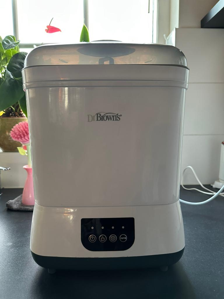 Dr Brown’s stoom sterilisator flessen baby, Ophalen of Verzenden, Zo goed als nieuw