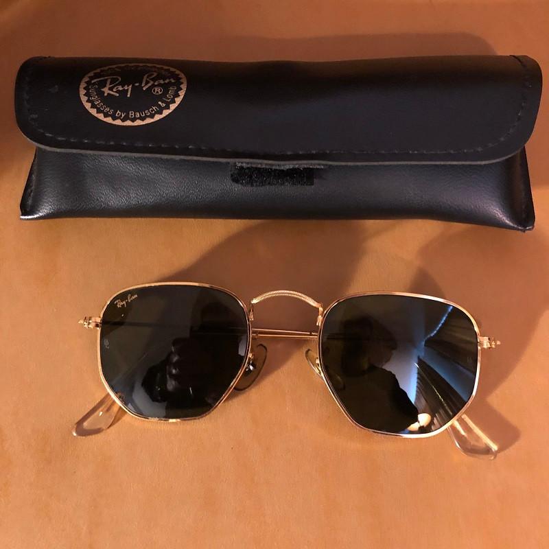 Vintage Bausch & Lomb Ray-Ban W0980 hexagonal zonnebril H1, Ray-Ban USA, Zonnebril, Overige kleuren, Ophalen of Verzenden
