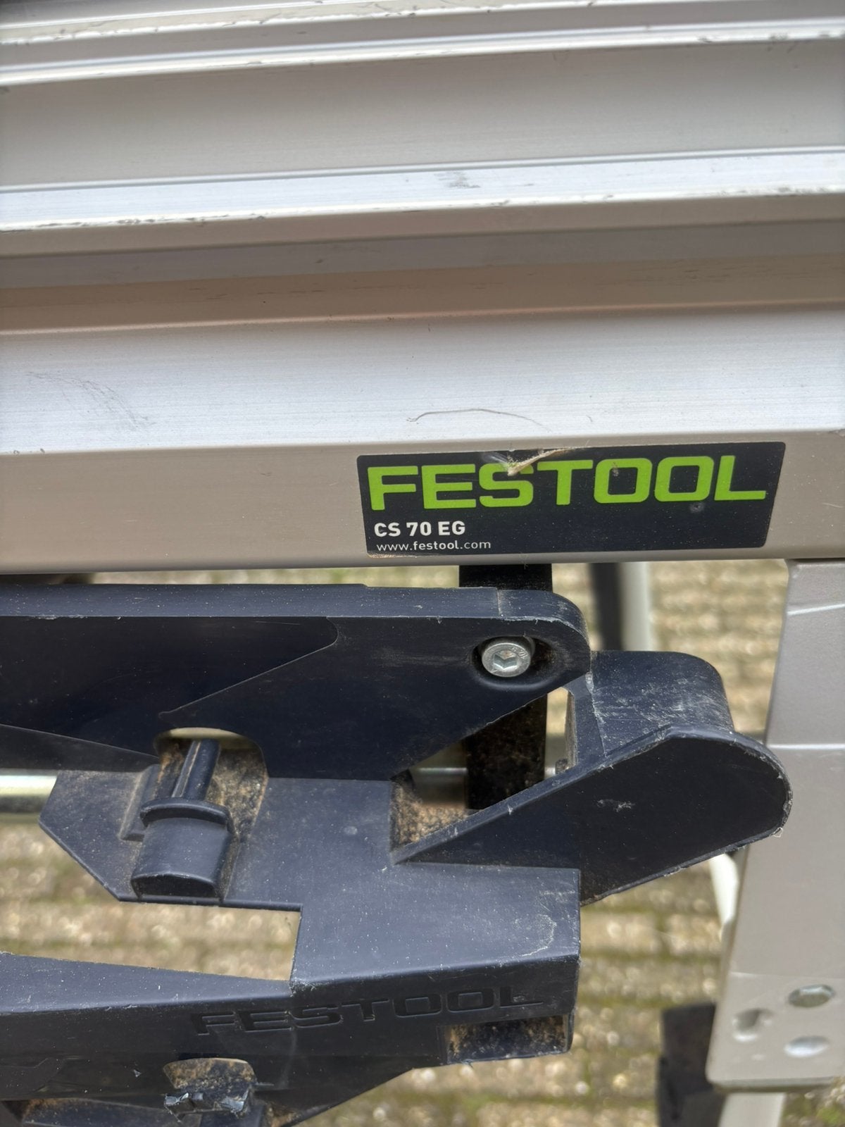 Festool CS 70 EG trek / afkortzaag / zaagtafel / 2200W, Ophalen, Gebruikt, Overige typen, 30 tot 70 mm