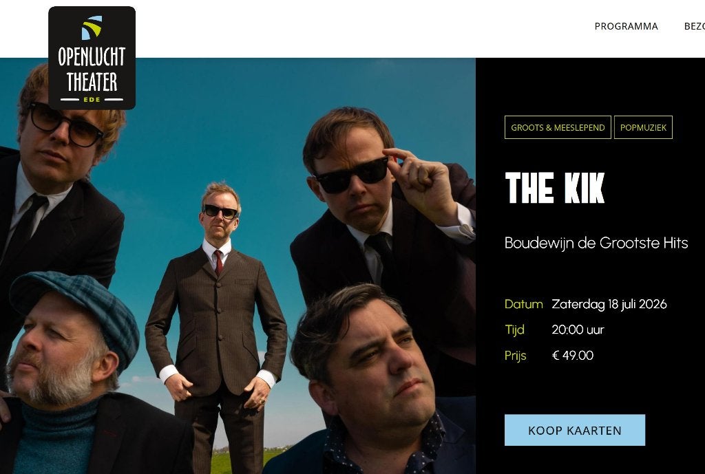 Kaarten The Kik - Ede - 18 juli, Twee personen, Juli, Pop