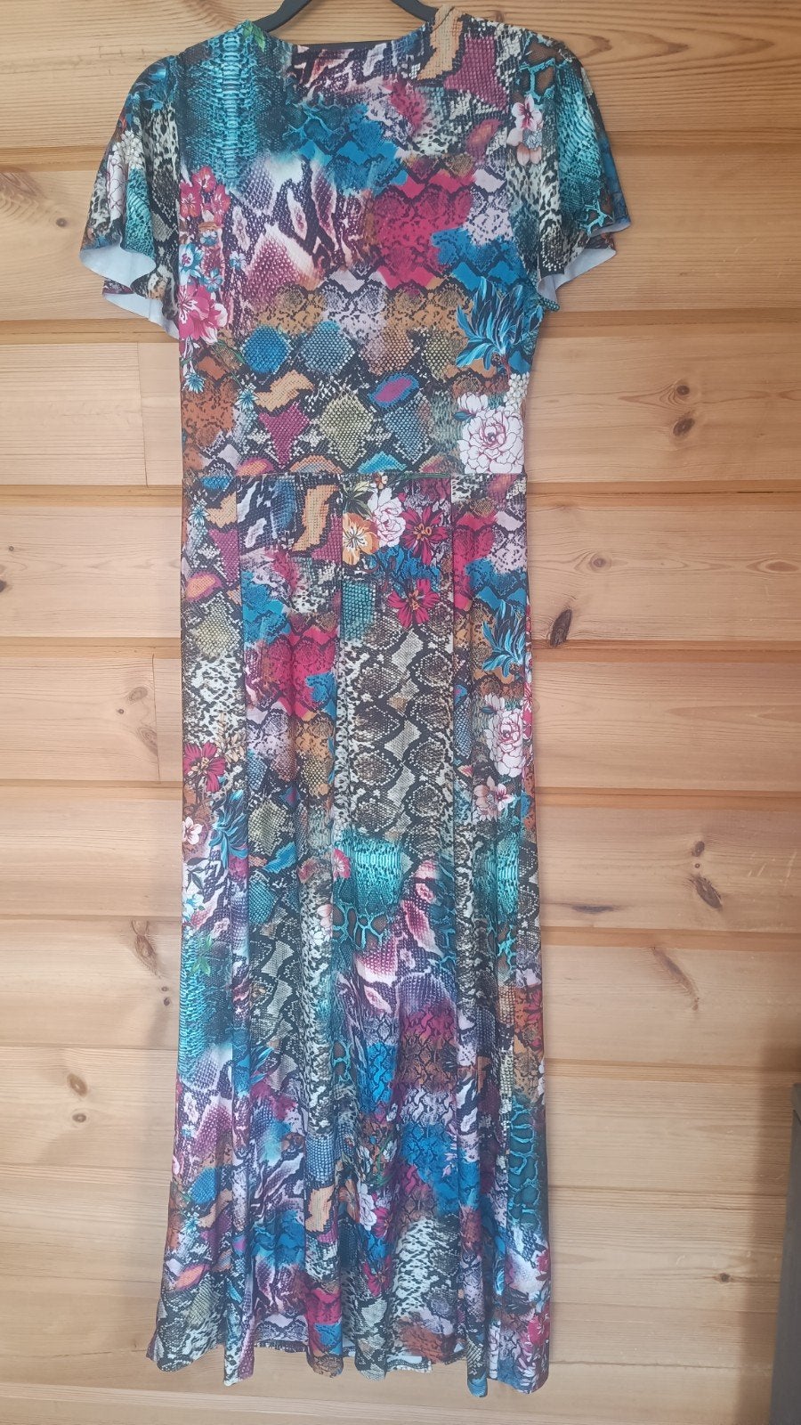 Maxi jurk met slangenprint en bloemen - Bodyflirt, Overige kleuren, Ophalen of Verzenden, Zo goed als nieuw, Bodyflirt Boutique