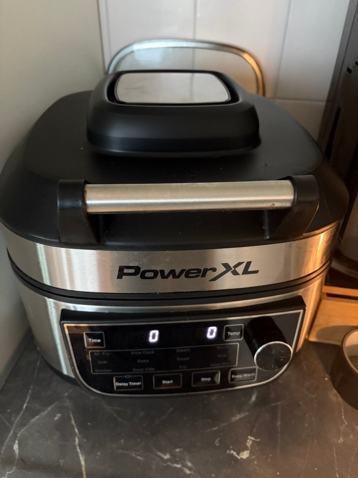PowerXL Multi-Cooker 12-in-1 met grill- en frituurfunctie, 4 liter of meer, Ophalen of Verzenden, Gebruikt, Uitneembare binnenpan