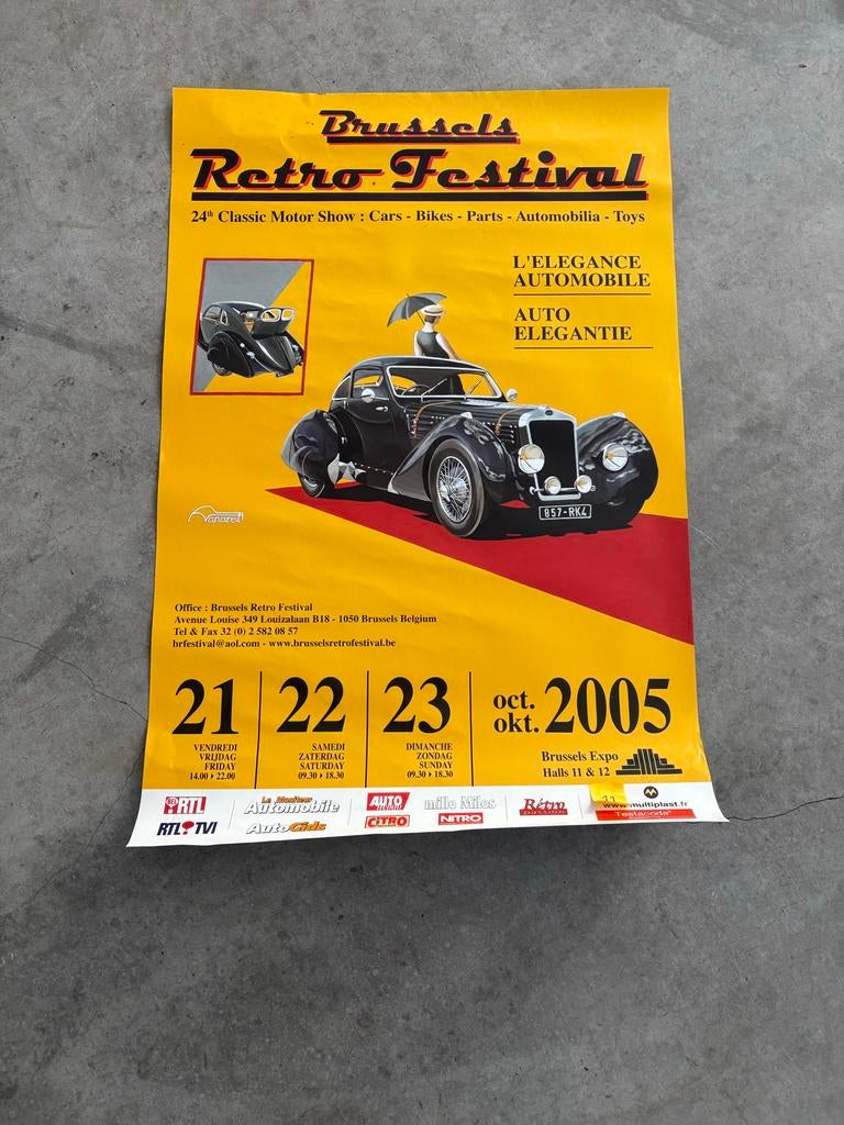 Brussels Retro Festival Poster 2005 - 60x40 cm, Ophalen, A1 t/m A3, Overige onderwerpen, Rechthoekig Staand