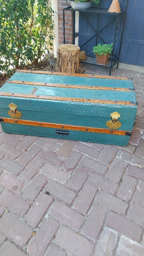 vintage/antieke  scheepskoffer/ hutkoffer, Ophalen