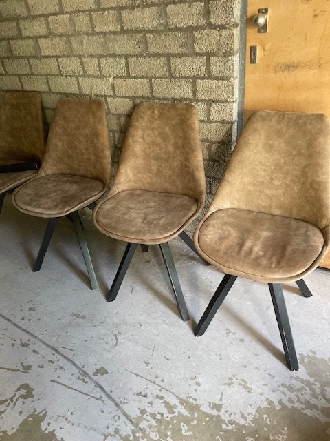 stoelen gratis op te halen, Gebruikt, Bruin, Ophalen of Verzenden, Vier