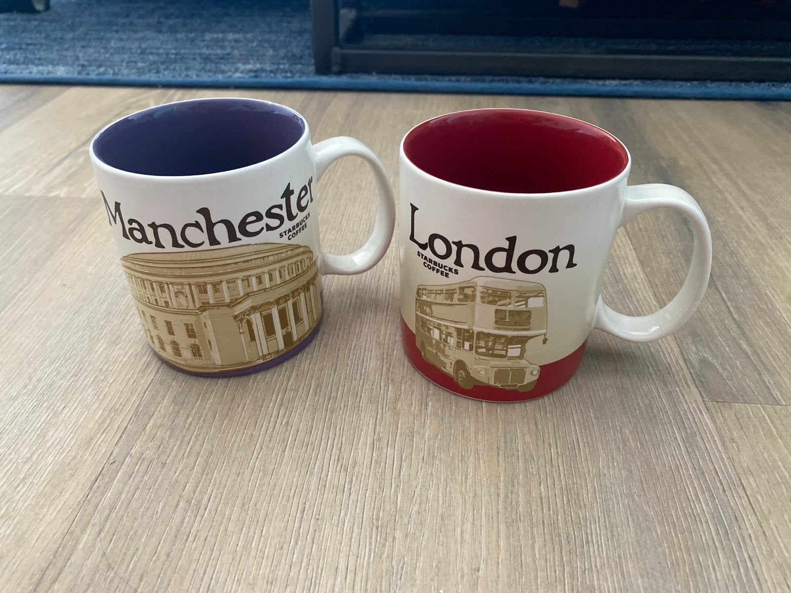 Starbucks City Mugs - Manchester en London, Keramiek, Zo goed als nieuw, Starbucks, Modern