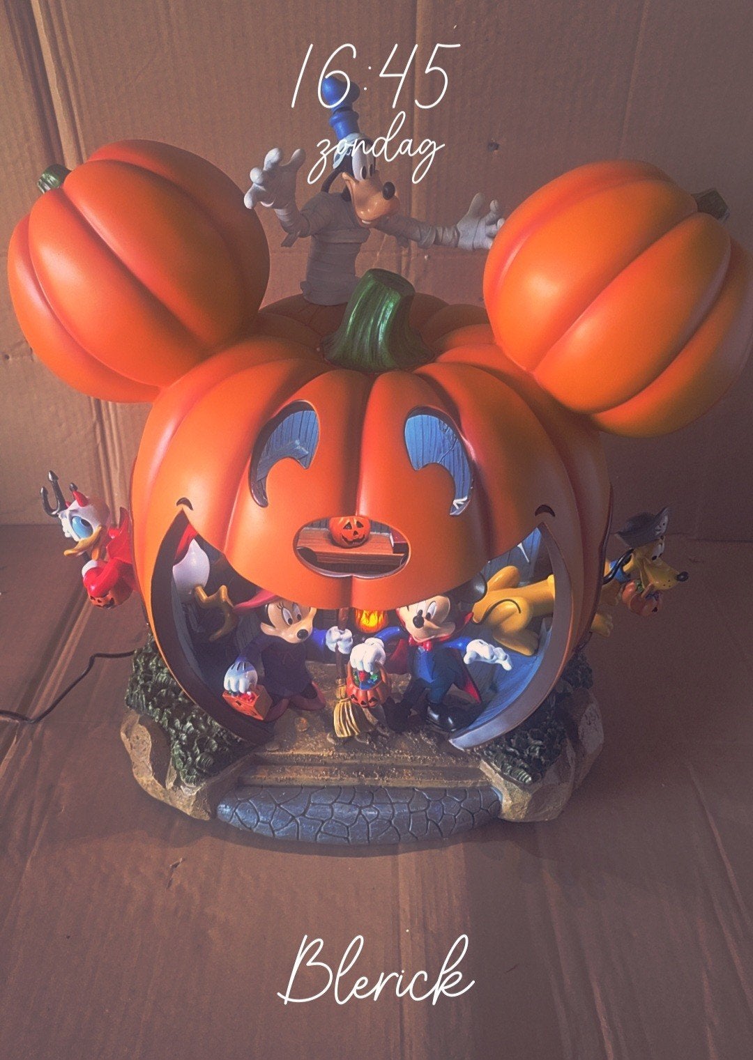 Disney pompoen halloween, Verzamelen, Ophalen of Verzenden, Mickey Mouse, Nieuw, Beeldje of Figuurtje