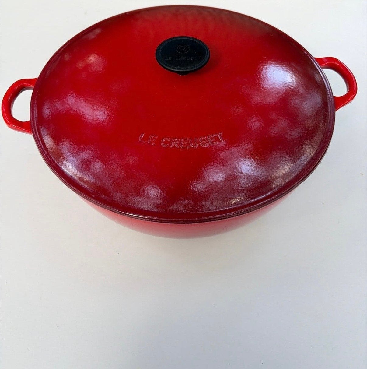Le Creuset Braadpan 32 cm - Zo goed als nieuw, Ophalen, Le Creuset, Zo goed als nieuw, Geschikt voor inductie