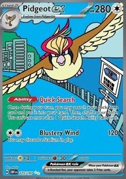 PIDGEOT EX 225/197 - OBSIDIAN FLAMES, Hobby en Vrije tijd, Verzamelkaartspellen | Pokémon, Ophalen of Verzenden, Nieuw, Losse kaart