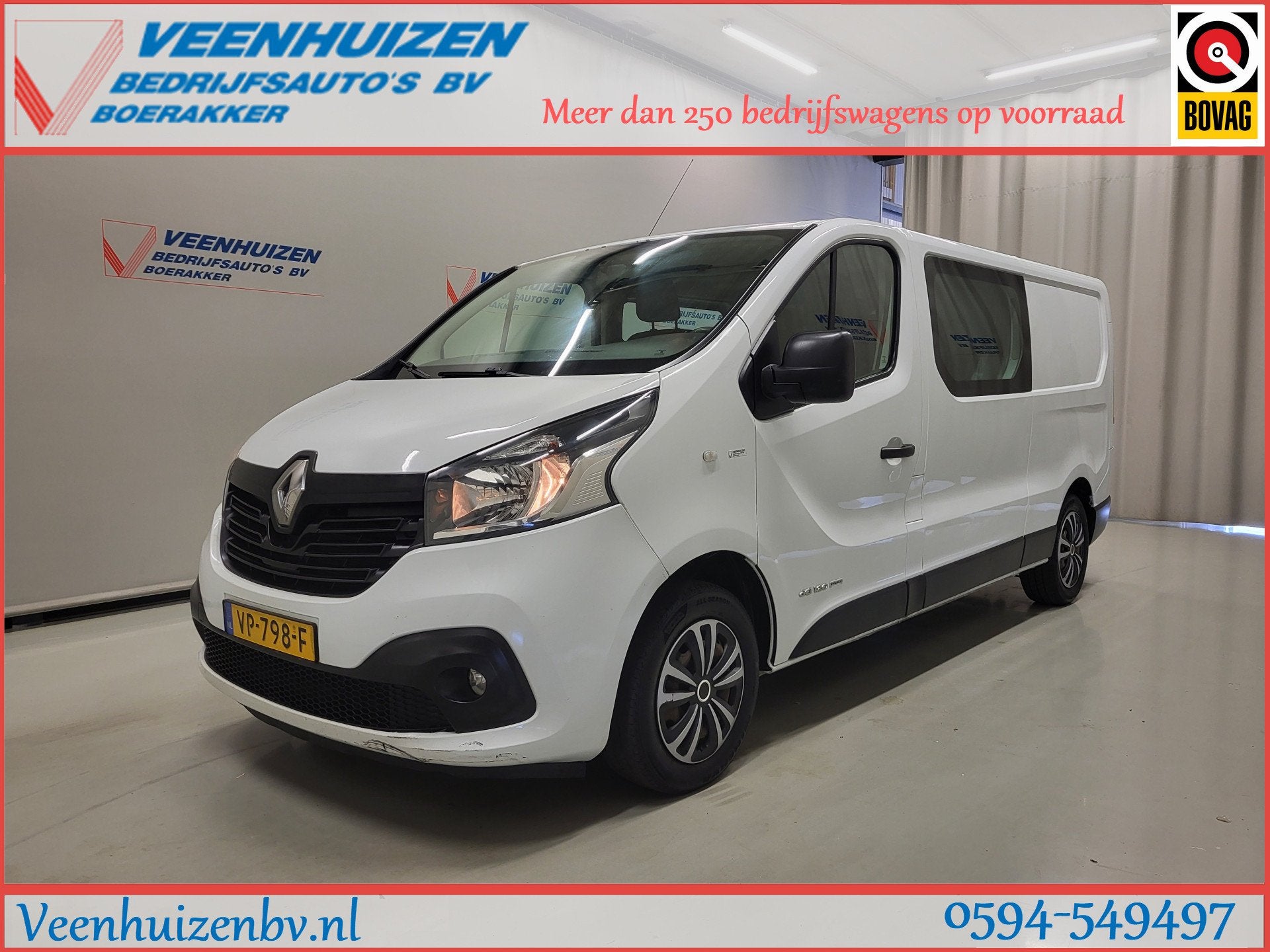 Renault Trafic 1.6dCi L2/H1 Dubbele Cabine (bj 2015), Auto's, Voorwielaandrijving, Euro 5, Gebruikt, 4 cilinders