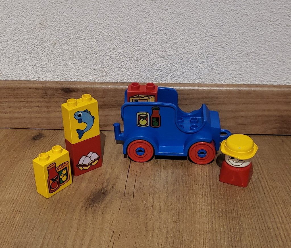 Vintage Lego Duplo boodschappenauto, Gebruikt, Verzenden, Compleet, Duplo