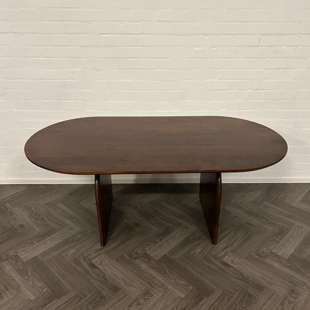 Massief Mangohouten Eettafel Deens Ovaal 200cm, Huis en Inrichting, Tafels | Eettafels, Overige materialen, 100 tot 150 cm, 200 cm of meer