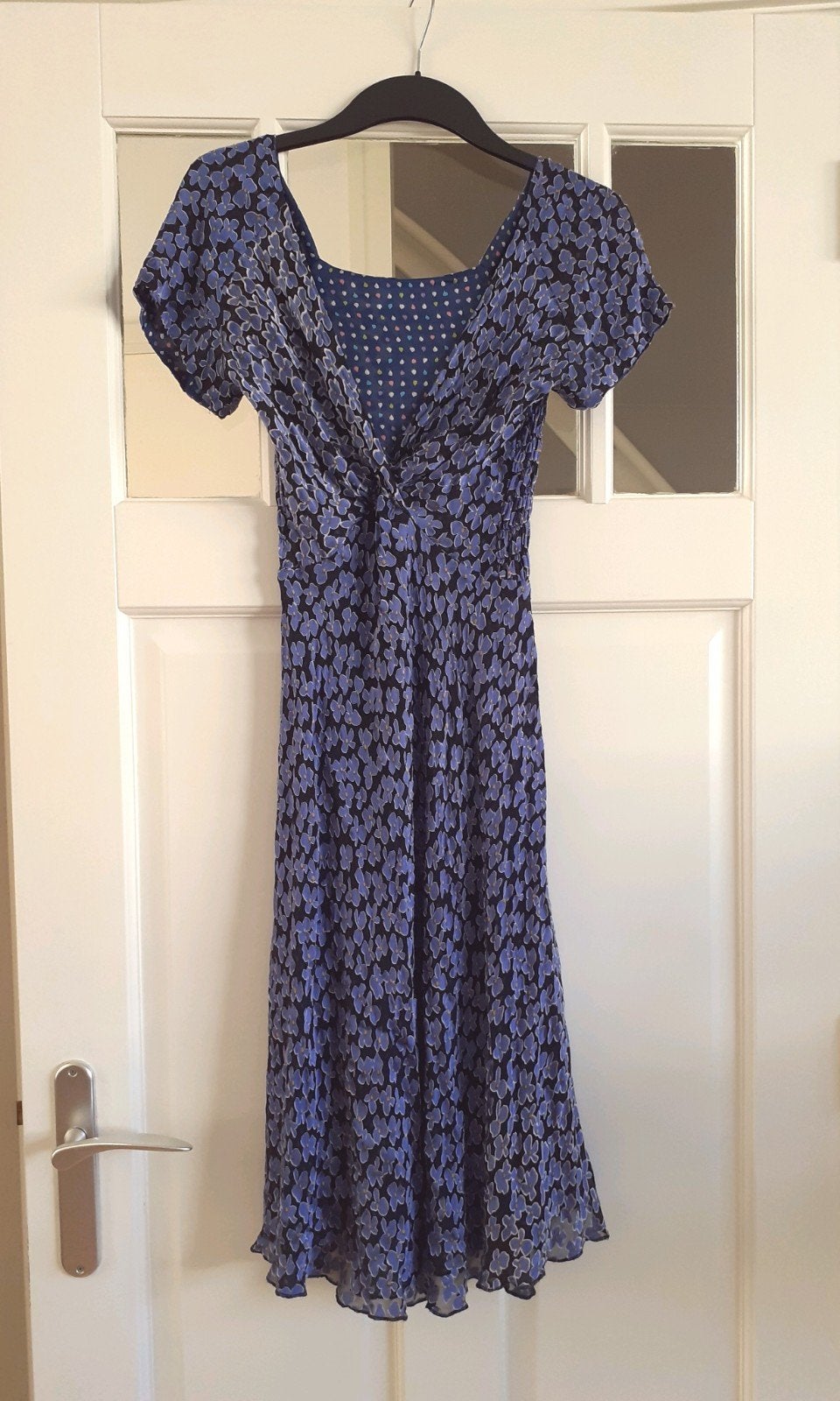 Tone Barker Silk dubbelzijdige jurk van 100% zijde maat S, Tone Barker Silk, Blauw, Ophalen of Verzenden, Zo goed als nieuw