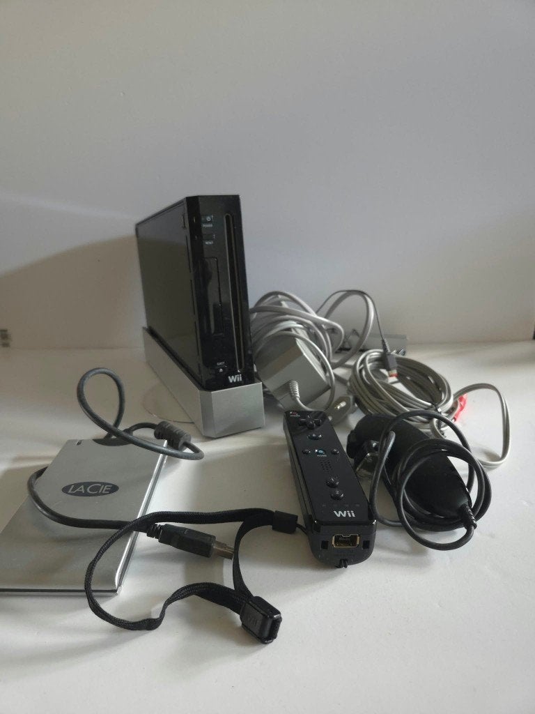 Nintendo Wii Zwart Inclusief Remote & Nunchuck + Spellen, Ophalen of Verzenden, Zo goed als nieuw, Met 1 controller, Met games