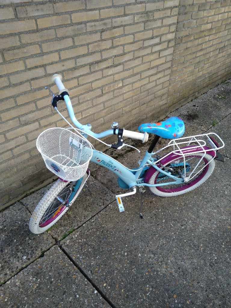 Frozen Meisjesfiets 18 inch., Ophalen, Gebruikt, 18 inch