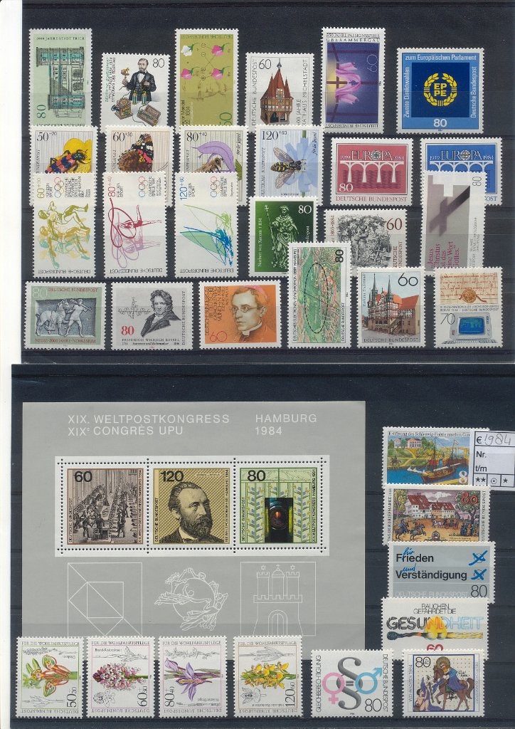 Duitsland, Bund, BRD, 1984, postfris compleet., Ophalen of Verzenden, BRD, Postfris