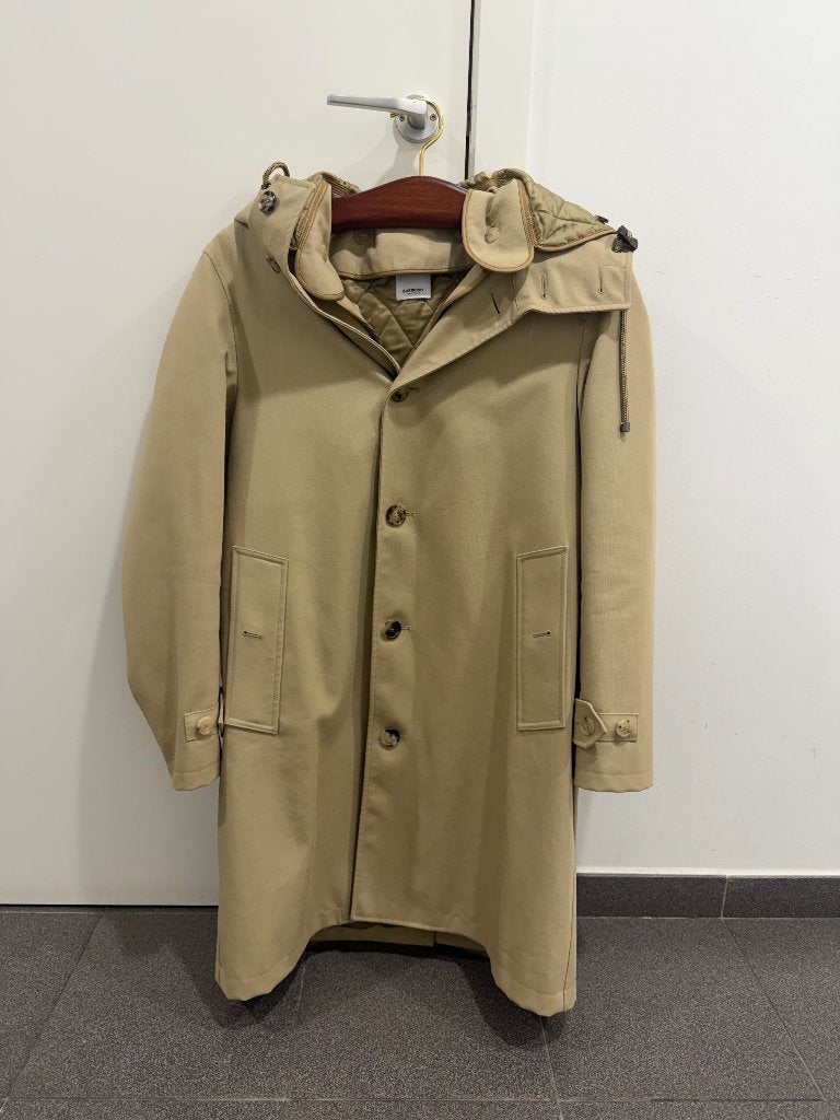 Winterjas Burberry, Maat 48/50 (M), Beige, Ophalen of Verzenden, Gedragen