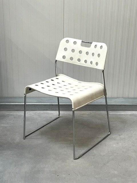 Omstak eettafelstoelen 4x Rodney Kinsman vintage design 1972, Ophalen, Gebruikt, ., Wit