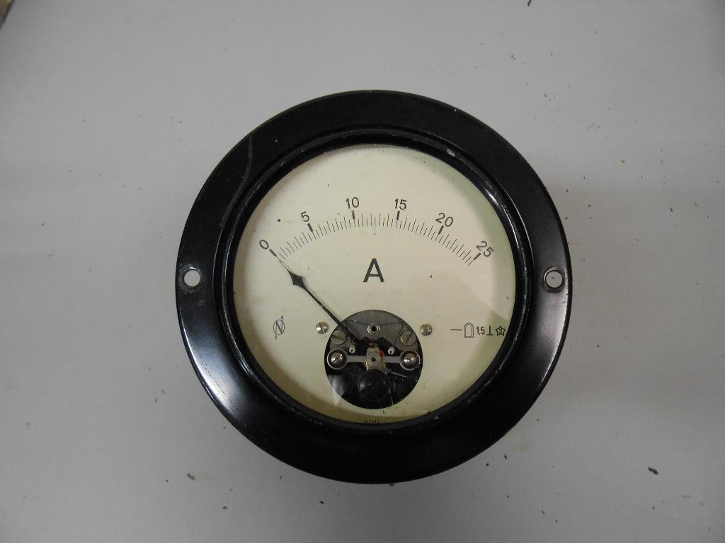 Ampèremeter, analoog, 0 - 25 amp., Ophalen of Verzenden, Gebruikt, Motor en Techniek