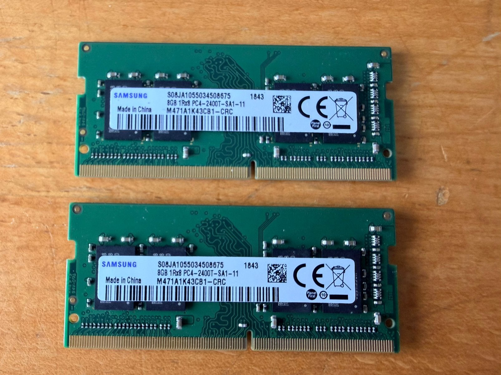 Samsung 16GB (2x8GB) DDR4-2400 SODIMM Laptopgeheugen, DDR4, Ophalen of Verzenden, Zo goed als nieuw, Laptop