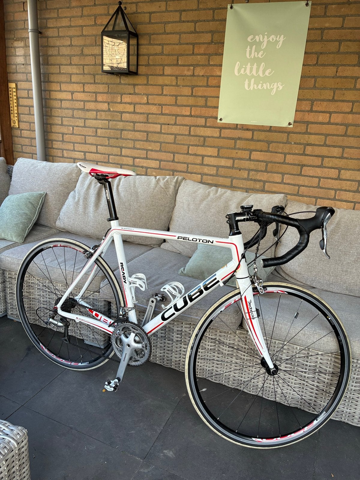 Cube Peloton Racefiets - Wit/Rood - Maat 58, Fietsen en Brommers, Fietsen | Racefietsen, Gebruikt, Heren, Overige merken, Meer dan 20 versnellingen