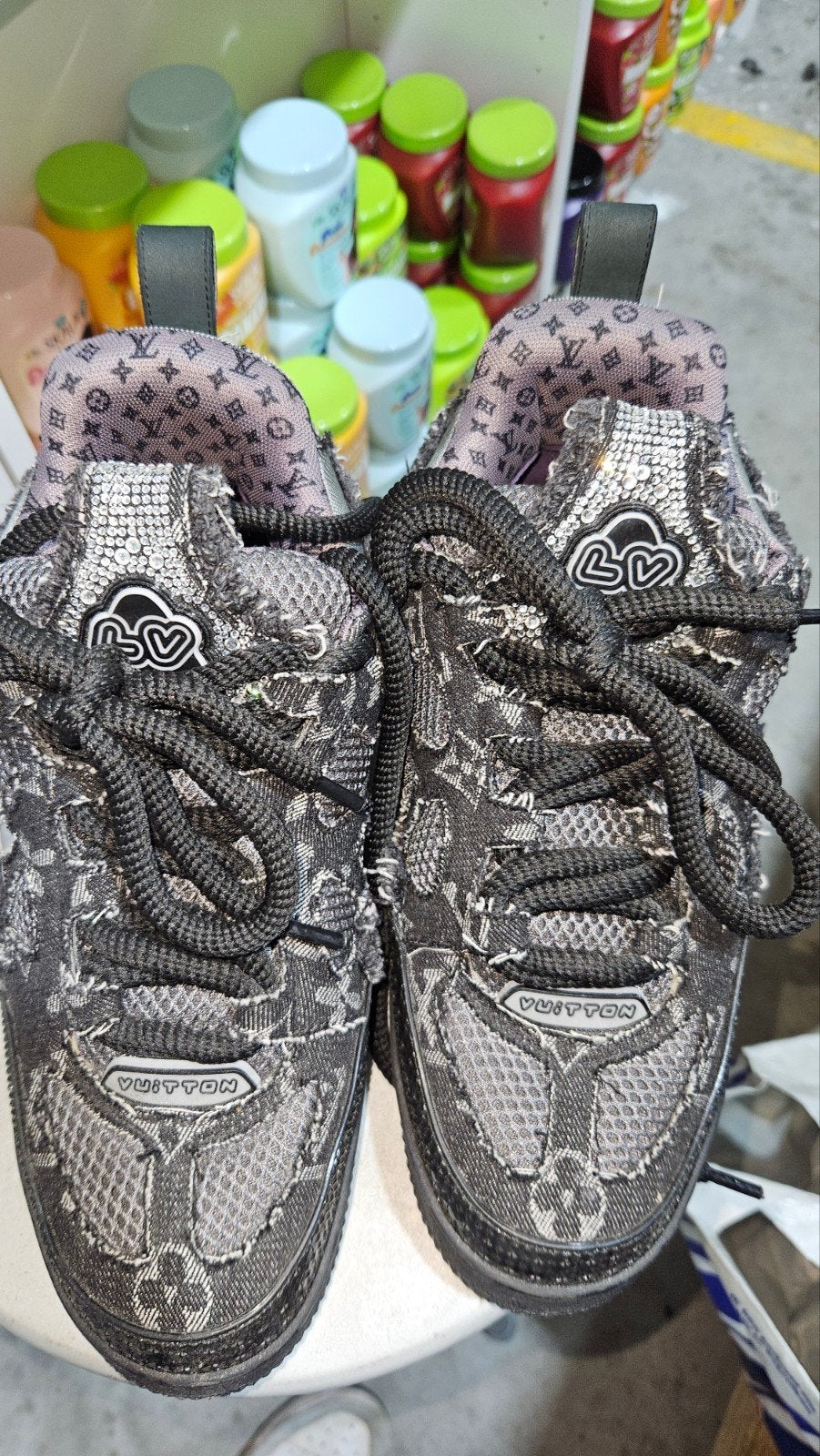 Originele Louis Vuitton Sneakers - Zwart/Grijs, Ophalen, Zwart, Sneakers of Gympen, Louis Vuitton
