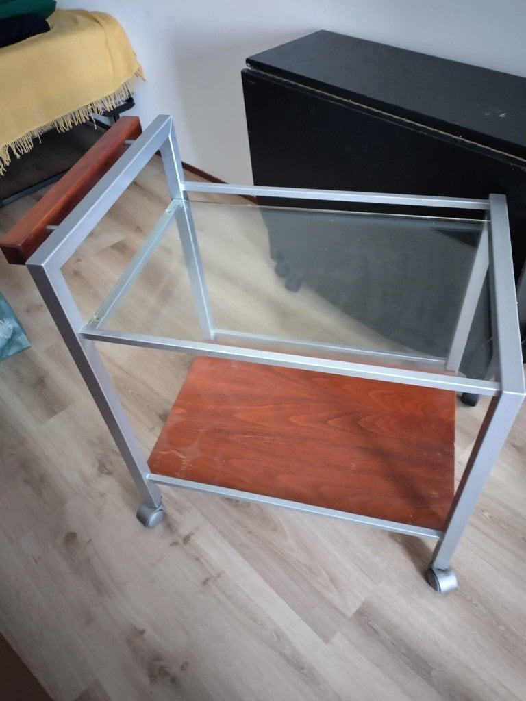 Tafeltje, Ophalen, Gebruikt, 55 tot 75 cm, Glas