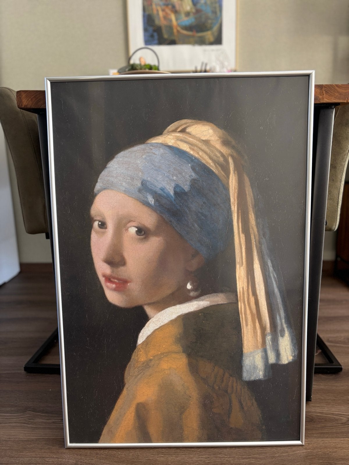 Het Meisje met de Parel - Ingelijste Print (62x92cm), Antiek en Kunst, Ophalen, Portret of Personen, Klassiek, Print