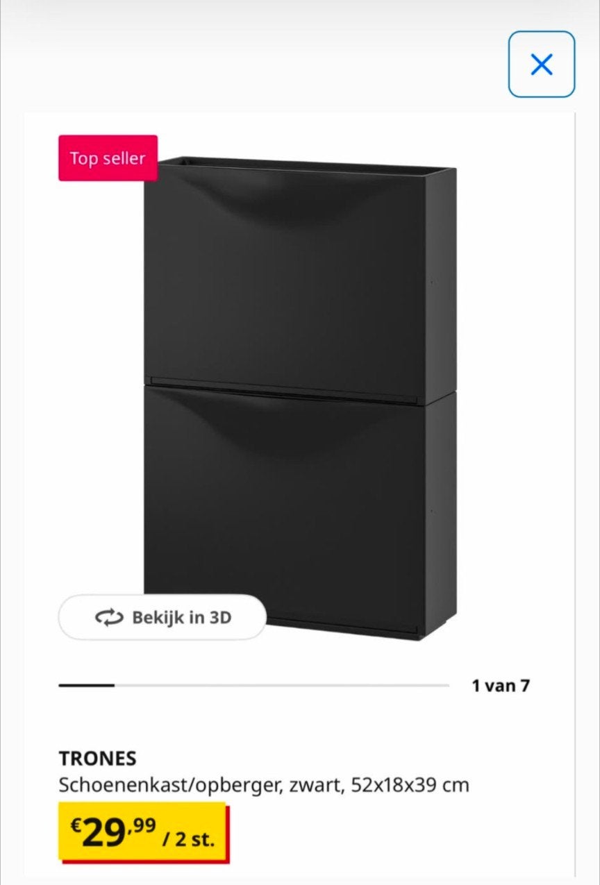 schoenen kastjes aantal 2, Ophalen of Verzenden, Gebruikt, Ikea schoenen kastjes