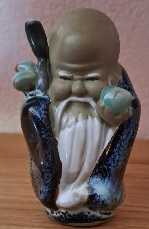 Oud Chinees beeldje van wijze man - handgemaakt, Ophalen of Verzenden, Beeld, Minder dan 20 cm