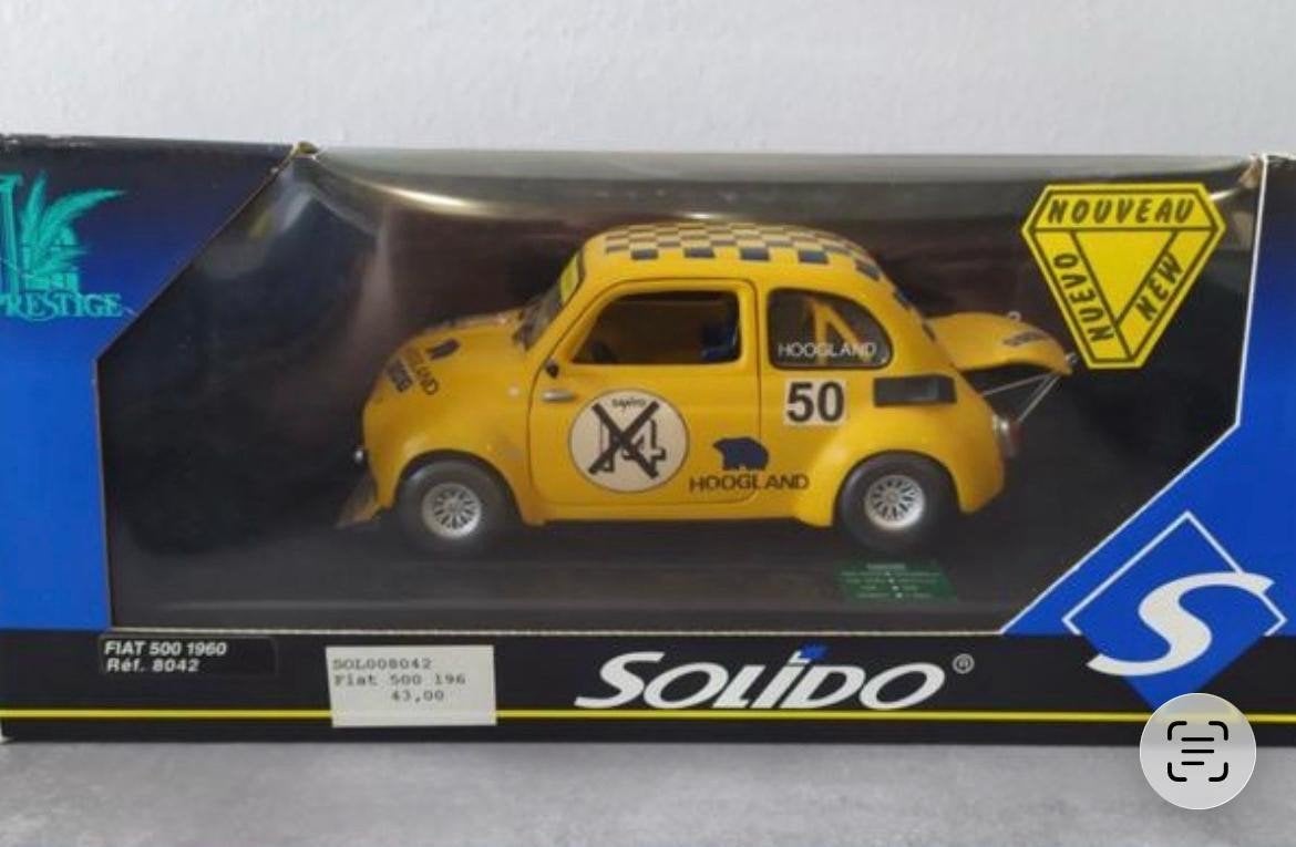 Gezocht deze Solido Fiat 500 Hoogland 1960 -, Ophalen of Verzenden, Zo goed als nieuw