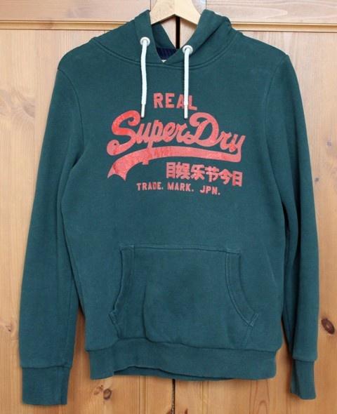 Donkergroene SuperDry hoodie - maat 40, Maat 38/40 (M), Superdry, Ophalen of Verzenden, Zo goed als nieuw