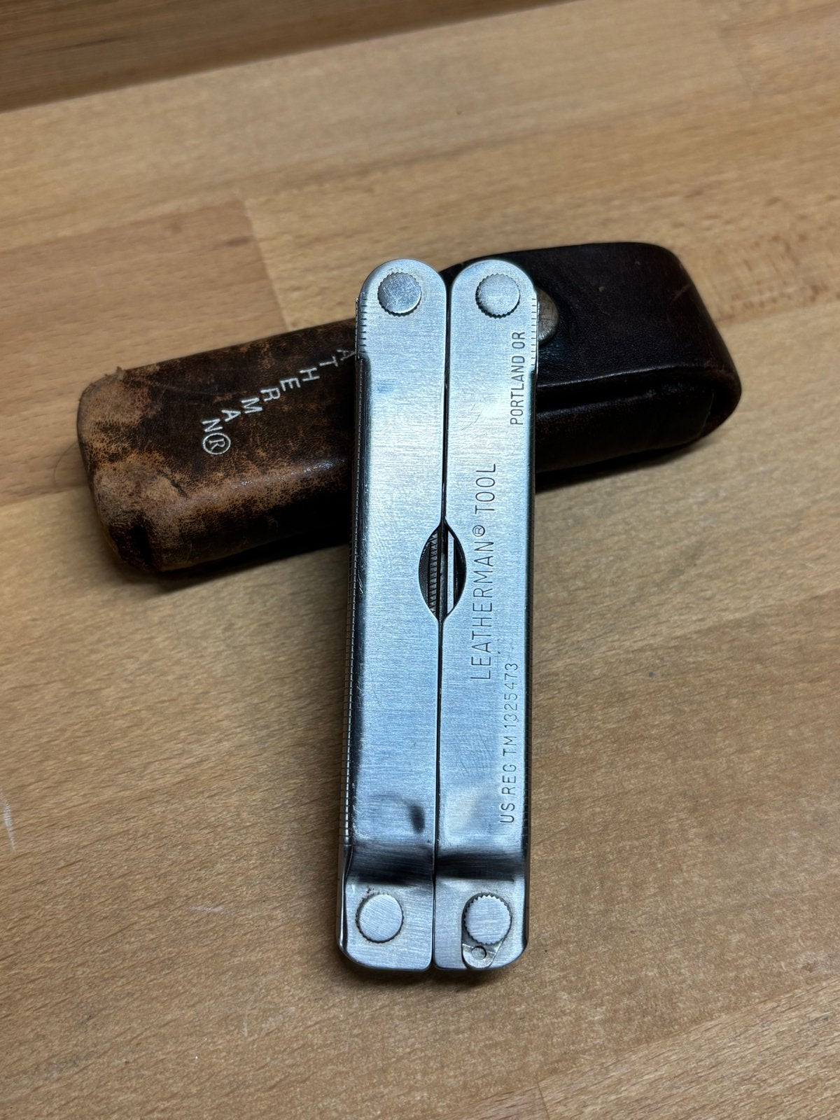 Leatherman Multitool met Leren Hoes - Vintage Model, Gebruikt, L, L, L