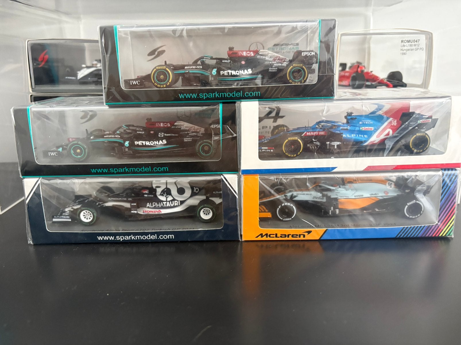 5 Spark F1 2021 models Hamilton, Alonso, Norris, Gasly, Ophalen of Verzenden, Nieuw, Auto, Overige merken