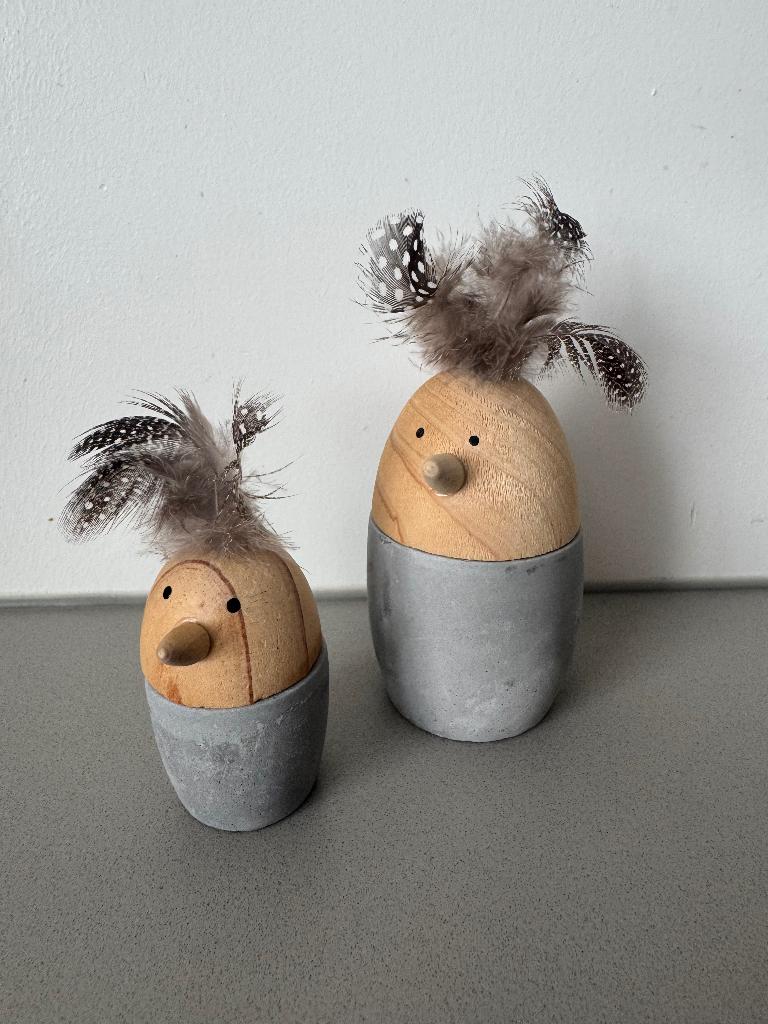 Paas kippen van beton en hout 9,5cm en 6,5cm, Ophalen of Verzenden, Nieuw