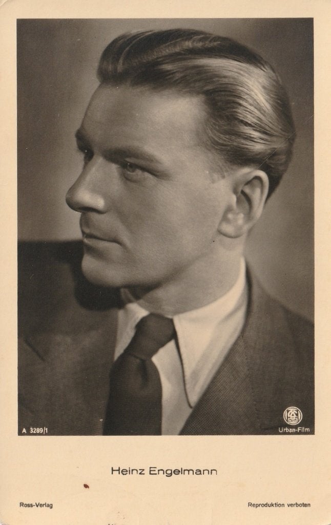 Oude Kaart Heinz Engelmann, Verzenden, 1940 tot 1960, Ongelopen, Sterren en Beroemdheden