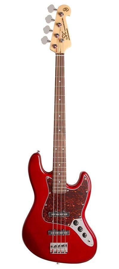 BD1CAR SX Standard Series J-style elektrische basgitaar Rood, Muziek en Instrumenten, Instrumenten | Toebehoren, Nieuw, Elektrische basgitaar